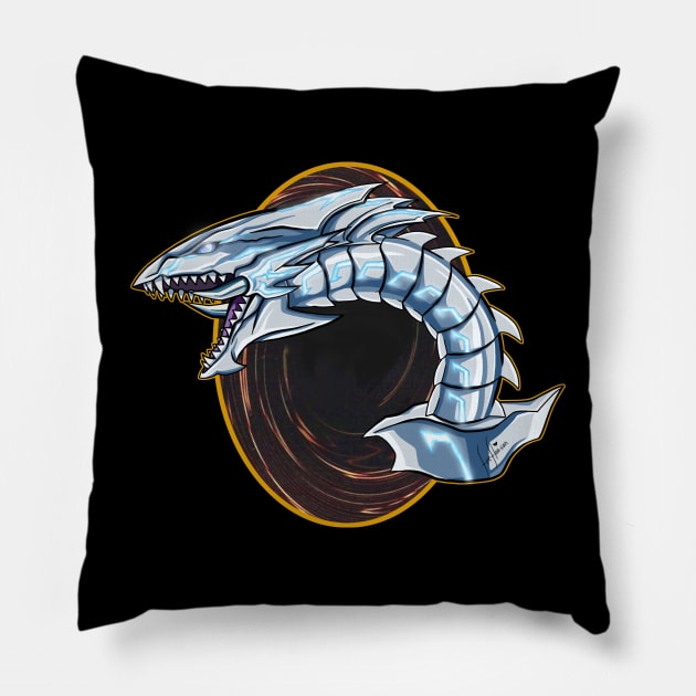 Blue Eyes Alternative Bust Pillow by FireFlea