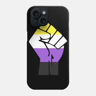 Black Lives Matter Fist LGBT Non-Binary Flag Phone Case