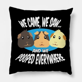 We Pooped Everywhere Gift for Guinea Pig Lovers Guinea Pig Pillow