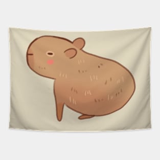 Cute Capybara art Tapestry