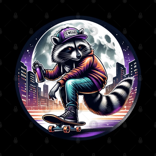 Rad Raccoon Graffiti Roll by 2wear Grafix