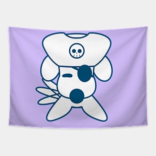 Pirate captain dog, fun minimalist pet design Tapestry