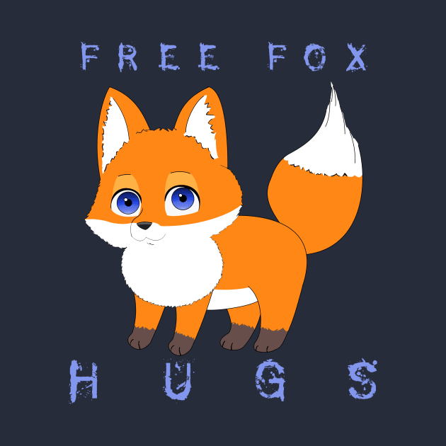 FREE FOX HUGS FUNNY CUTE T-shirt by TATOH