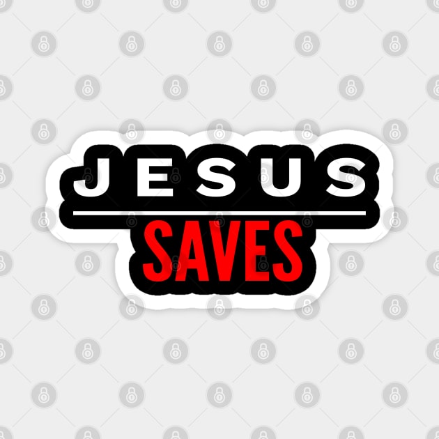 Jesus Saves Magnet by Happy - Design