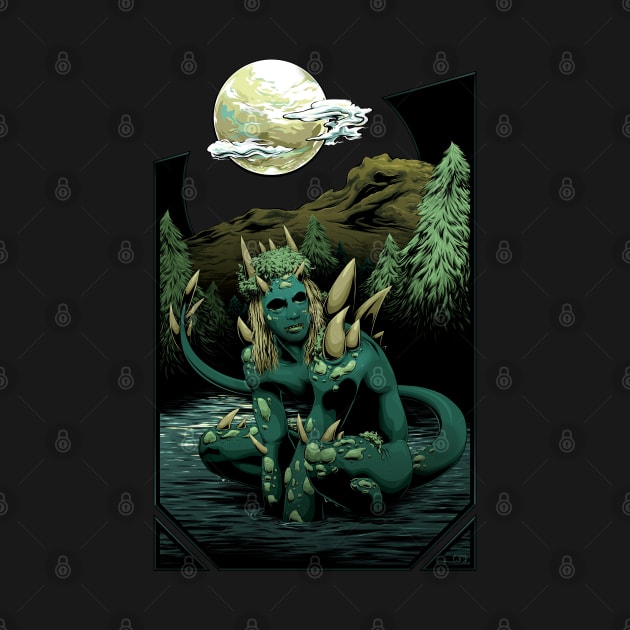 Darkness of the Swamp - Lake Monster by redappletees