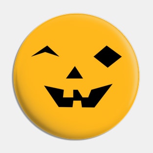 Laughing Halloween Pumpkin Face Pin