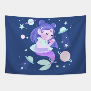 Alien Mermaid Tapestry