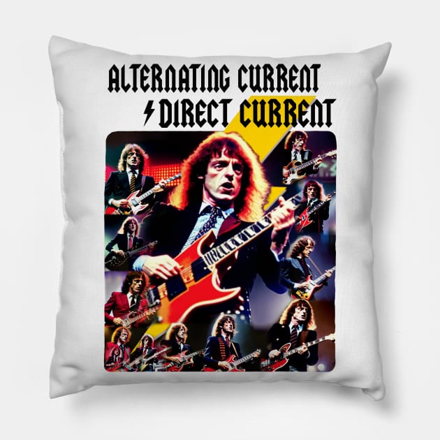 Cursed Classic Rock Band PARODY Funny Guitar Music Knock Off Poser Alternate Universe Pillow by blueversion