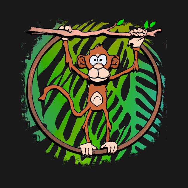 Hang in there, brave, like a monkey. by greenPAWS graphics