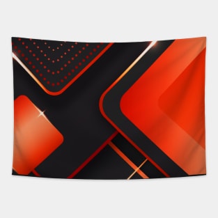 Abstract Art Orange Tapestry