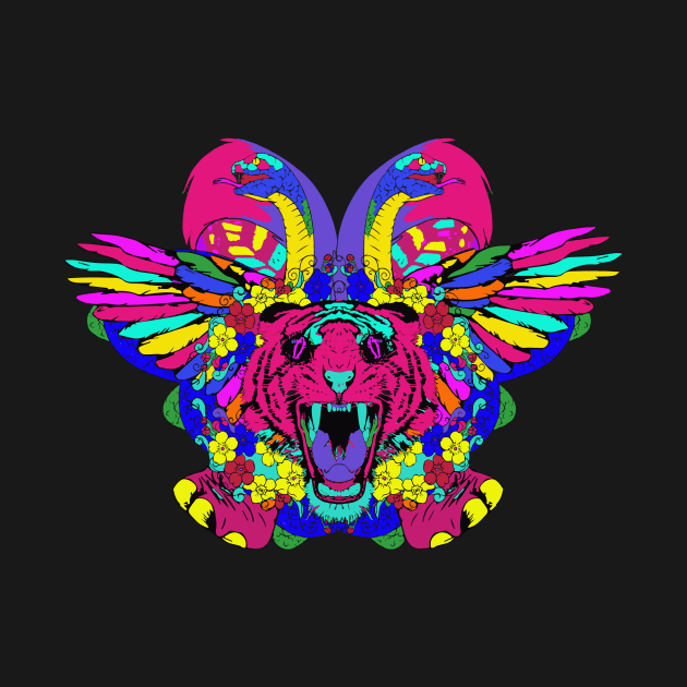 Psychedelic animal mashup by Fizzybubblech