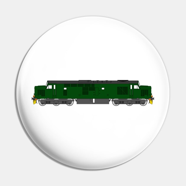 Class 37 Diesel Green Pin by ontherails