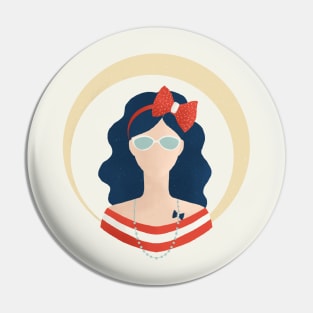 Coastal vibe lady Pin