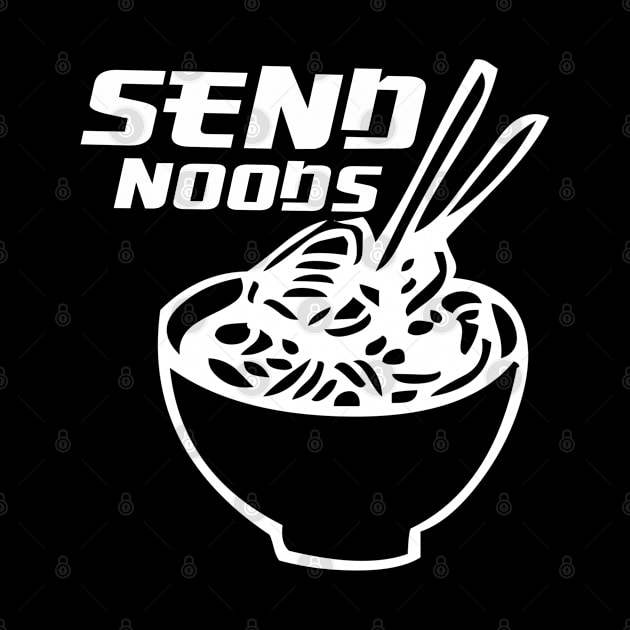 Japanese Ramen Noodles Gift Print Kawaii Anime Send Noods Print by Linco