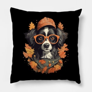 Border Collie Dog Autumn Style Pillow