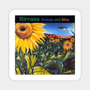 orange and blue nirvana 1967 Magnet