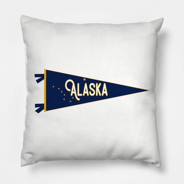 Alaska Flag Pennant Pillow by zsonn