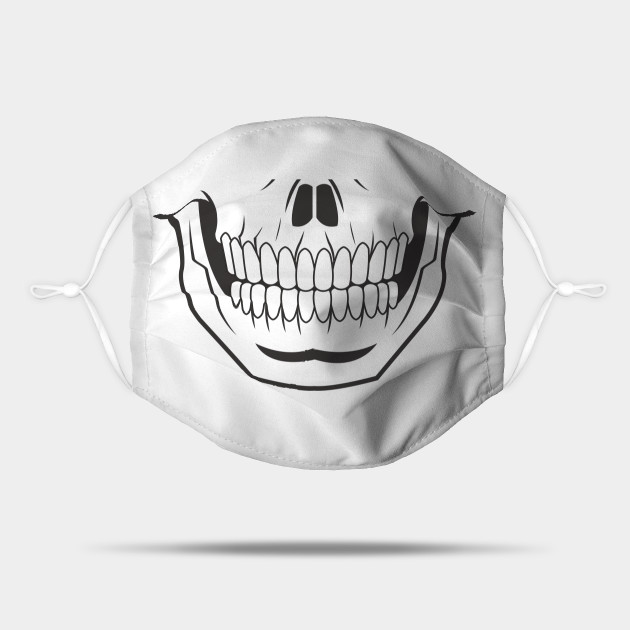 Grinning Skull Mask - Skull - Mask TeePublic
