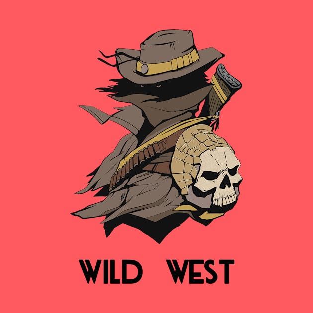 cowboy wild west illustration cartoon by untagged_shop