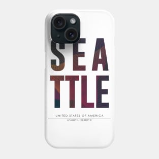 Seattle city typography Phone Case