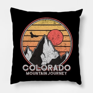 Vintage Colorado Mountain Journey Pillow