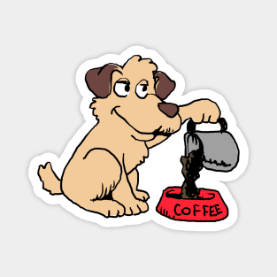 Coffee Dog Magnet