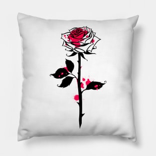 Wild rose blood. bleeding flower Pillow