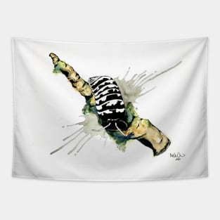 Armadillidium Maculatum "Zebra" Isopod Watercolor Tapestry