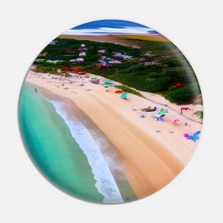 Beach with Trees and Sea Pin