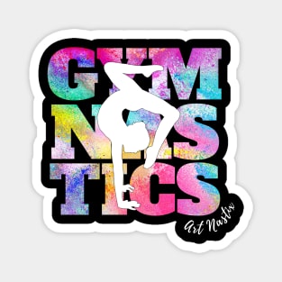 Art Nastix Gymnastics Silhouette Design - 2 Magnet