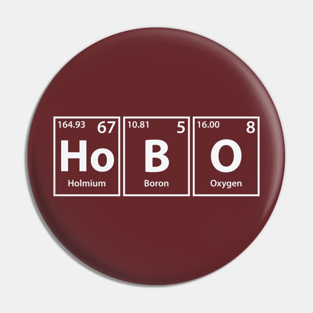 Hobo (Ho-B-O) Periodic Elements Spelling Pin by cerebrands