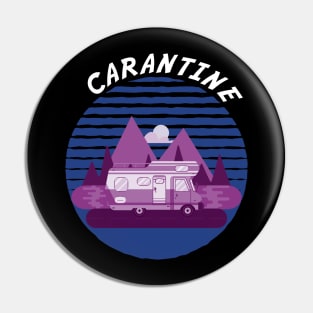 Funny cool quarantine caravan t-shirt Pin