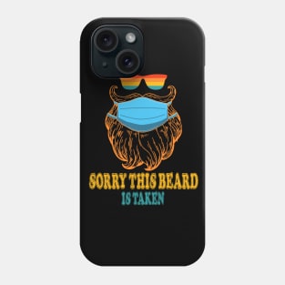 Sorry This Beard Is Taken, Bearded Man In Mask Valentines Day Gifts for Him Retro Phone Case