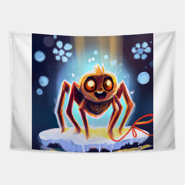 Cute Spider Drawing Tapestry by Play Zoo