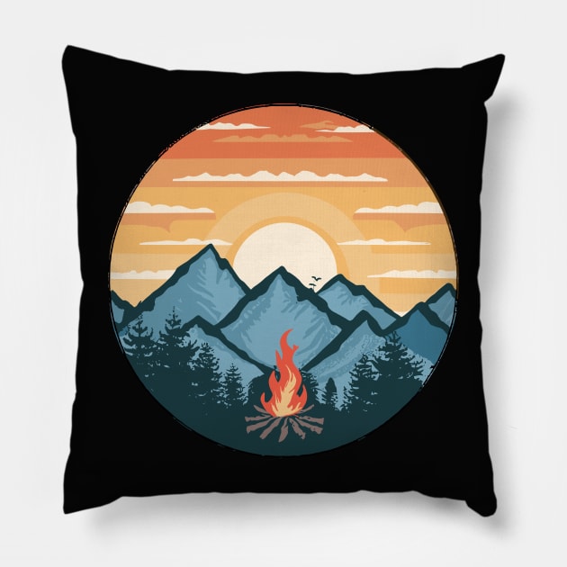 campfire Pillow by Roshan