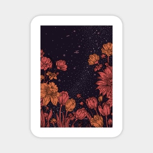 Flowers Universe Art Magnet