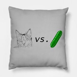 Cat vs. Cucumber Pillow