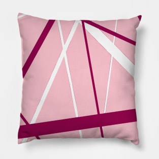 Criss Cross Pink and White Lines Pillow