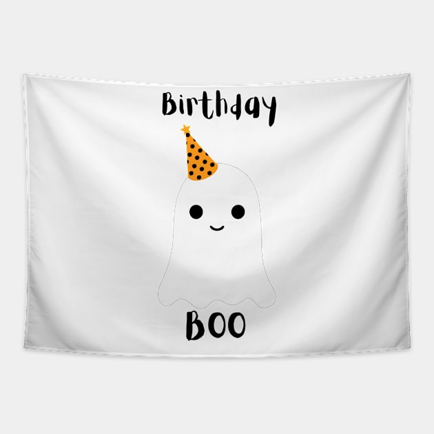 Birthday boo halloween birthday design Tapestry by kuallidesigns