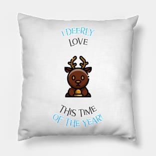 Deerly Love Christmas Pillow