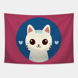 Cartoon cat character icon logo Tapestry