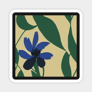 Beautiful Stylized Blue Flowers, for all those who love nature #201 Magnet