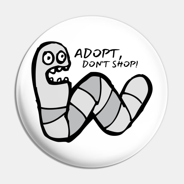 Adopt, Don't Shop. Funny and Sarcastic Saying Phrase, Humor Pin by JK Mercha