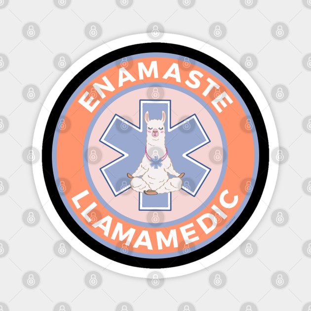 Funny Llama EMS EMT Paramedic Gift First Responder Medic Magnet by DoubleBrush