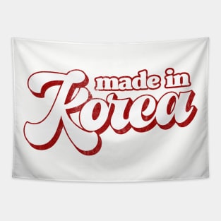 Made In Korea / Asian Pride Vintage Typography Design Tapestry