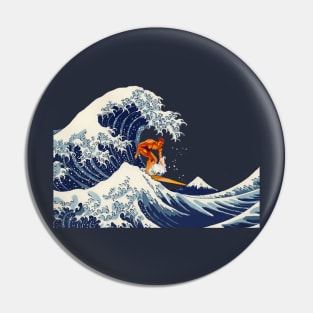 Great Wave Surfer Pin