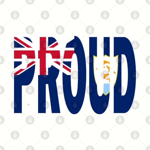 Anguilla Flag Design in The Word Proud - BVI - Soca Mode by Soca-Mode