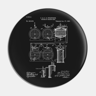 Brewery Patent - Beer Art - Black Chalkboard Pin