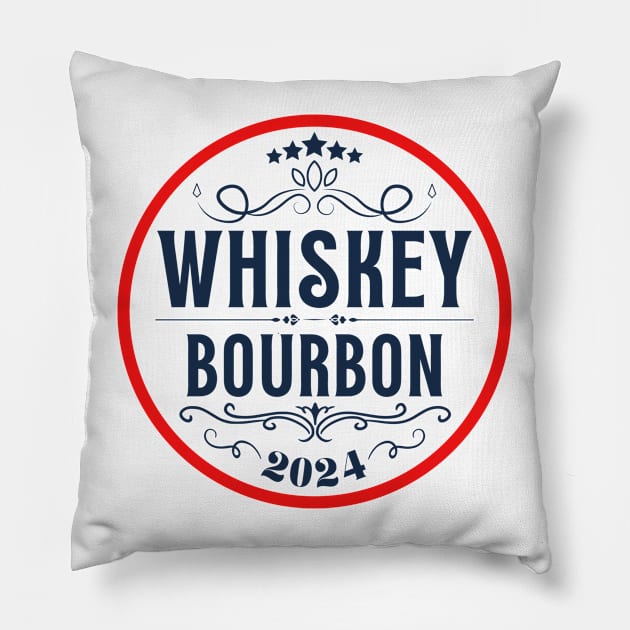 Whiskey Bourbon 2024 Pillow by Etopix