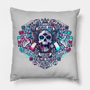 Skulls Are So Cliché Pillow